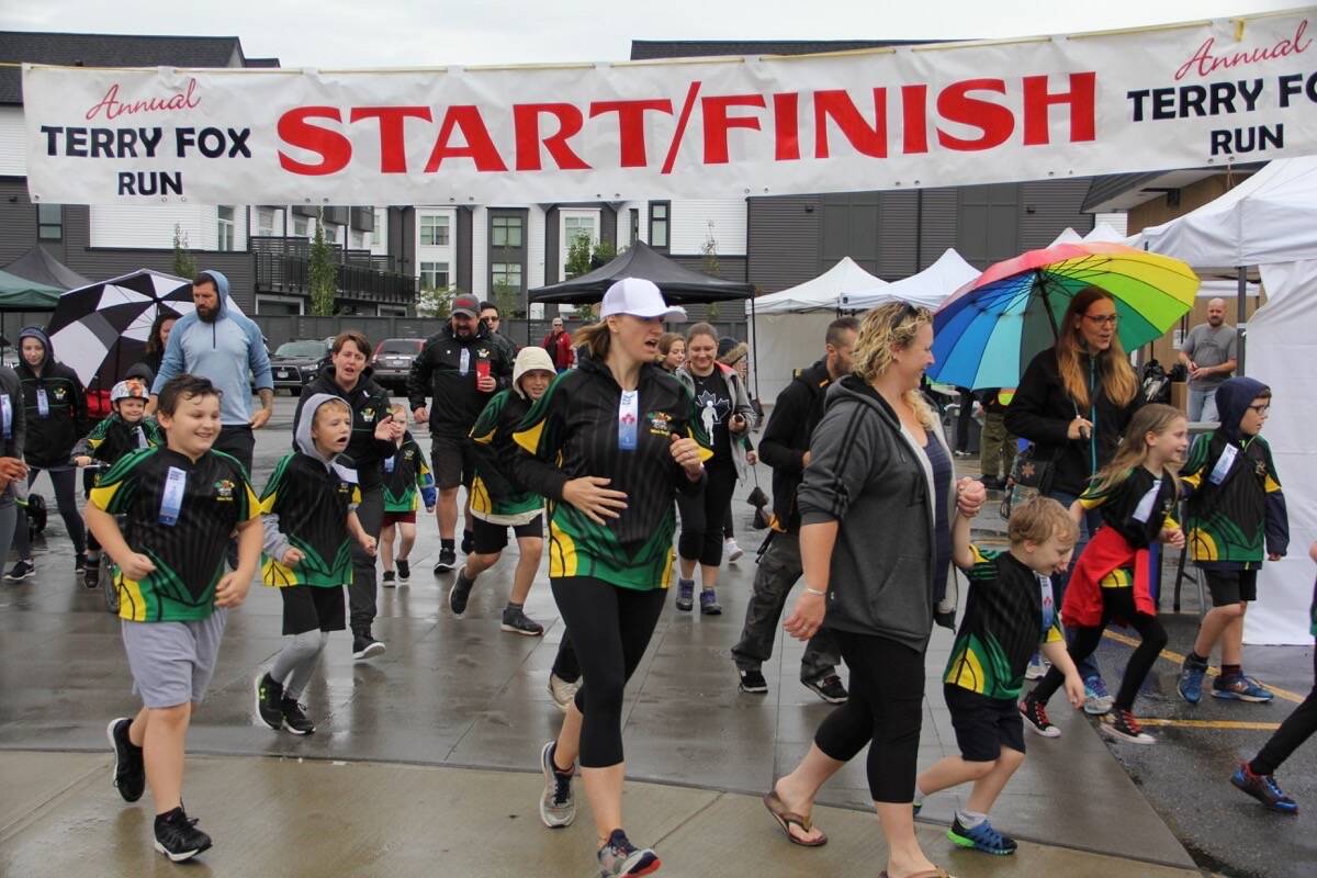 Members of the Surrey Beavers rugby association participate in the Cloverdale Terry Fox run in 2019. This year the run was held Sept. 18. (Photo: Malin Jordan)