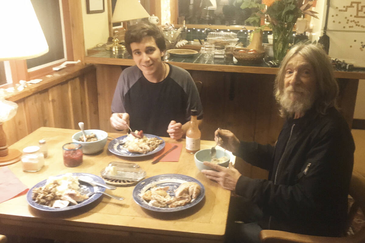 Aubrey Michalofsky is seen here with his father, Rae Pryor. Photo courtesy Jessica Michalofsky