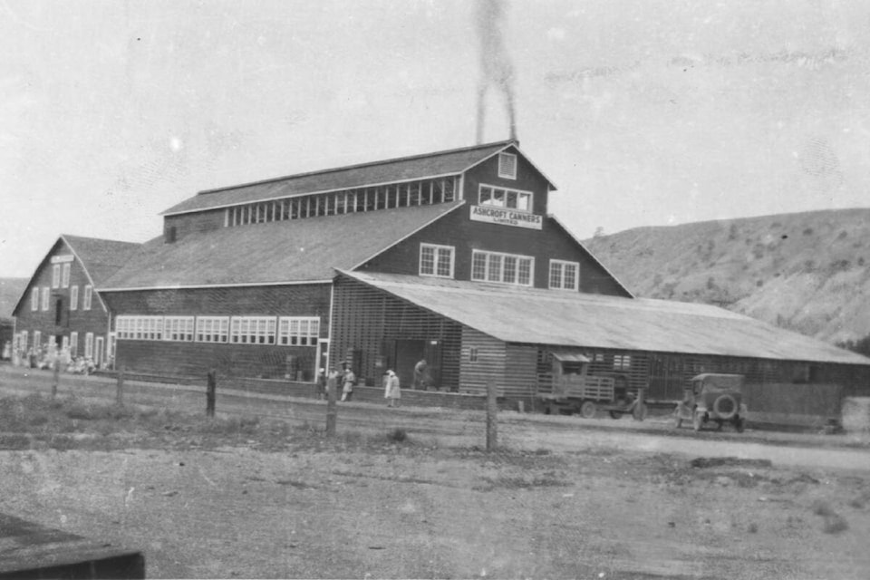 An undated photograph shows the Ashcroft cannery building on Railway Avenue. (Photo credit: Ashcroft Museum and Archives)