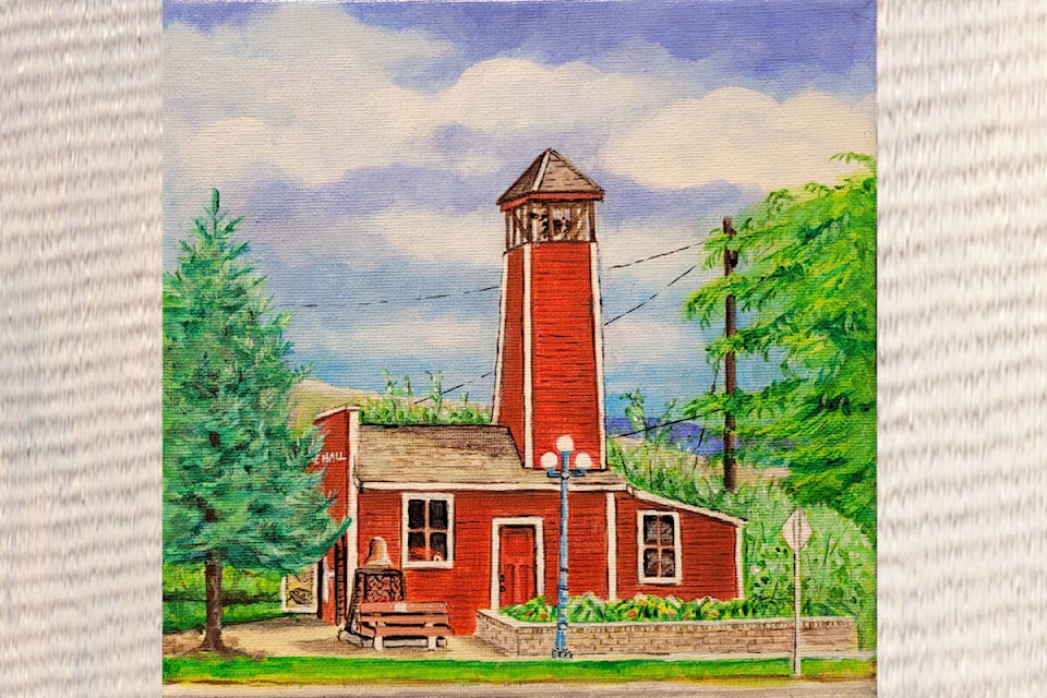 A painting of the historic Ashcroft fire hall is one of the more than 150 works up for display and auction at this year’s Anonymous Art Show at the Ashcroft HUB from March 6 - 17. (Photo credit: Ashcroft HUB)