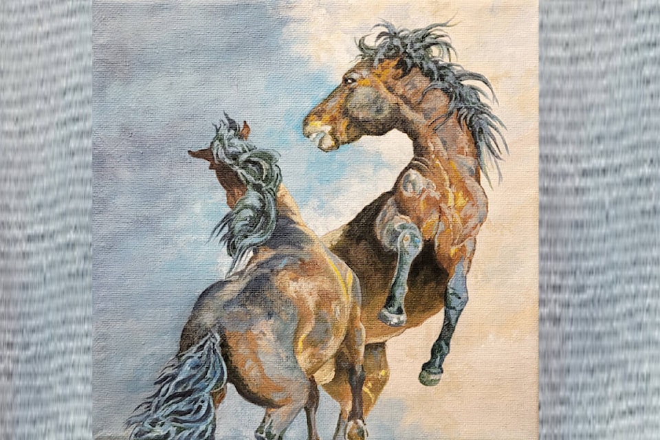 One of Lorne Rourke’s works for the 2023 Anonymous Art Show at the HUB. (Photo credit: Ashcroft HUB)