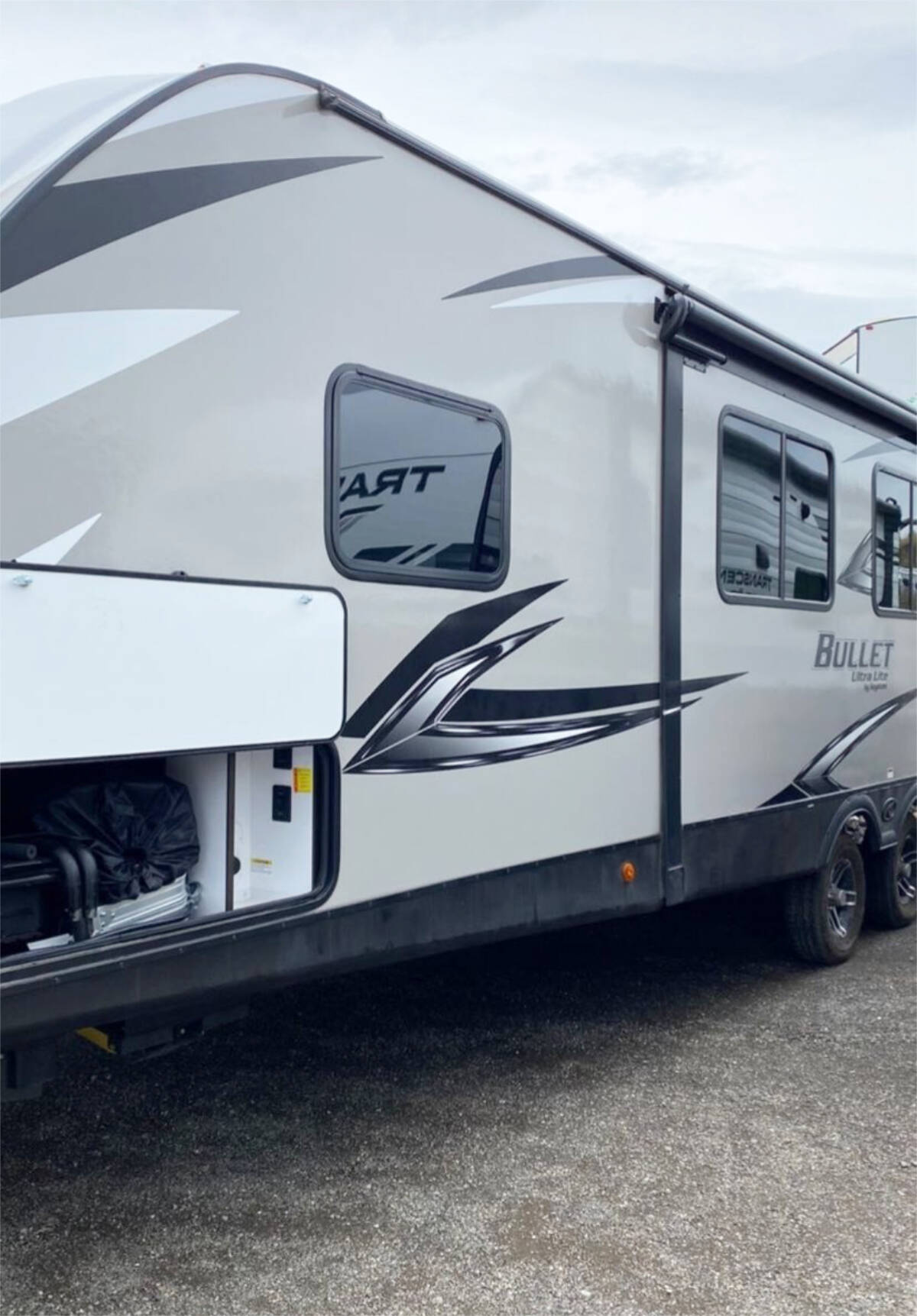 This 34-foot 2021 Keystone Bullet travel Trailer Model 290 BHS was stolen from a property on Lyne Creek Road north of Williams Lake between June 9 and June 17, 2023. (Photo submitted)