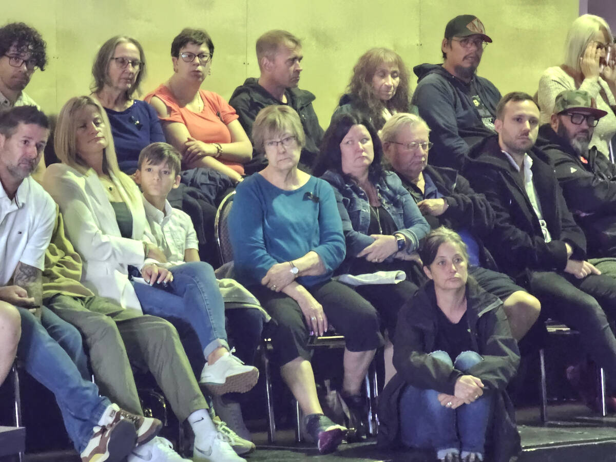 Families, friends and supporters attended a Langley City vigil to remember the July 25, 2022 spree shootings. (Dan Ferguson/Langley Advance Times)