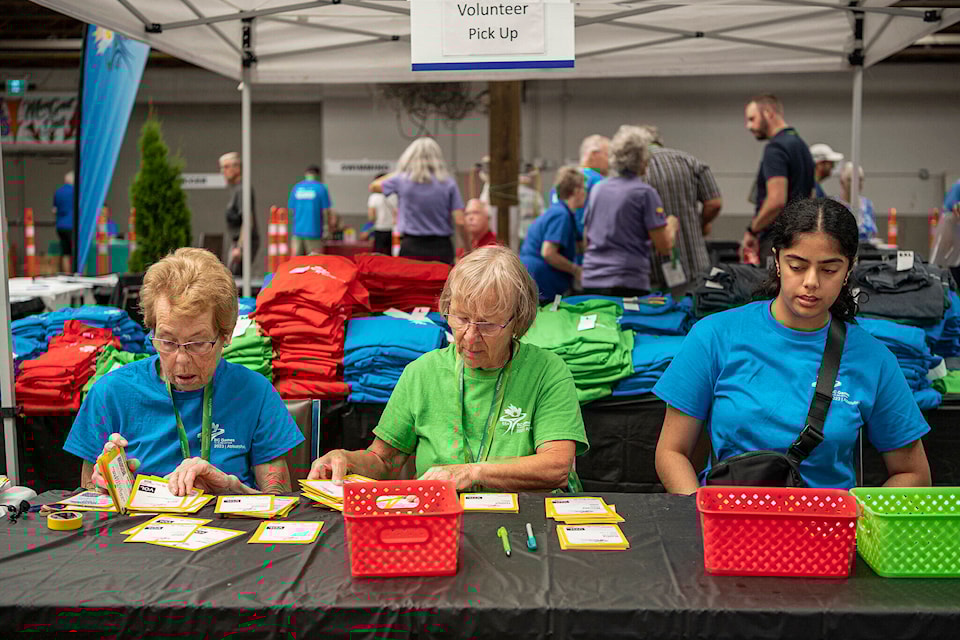 Approximately 1,000 people volunteered over the course of the 55+ BC Games in Abbotsford this year. (55+ BC Games photo team)