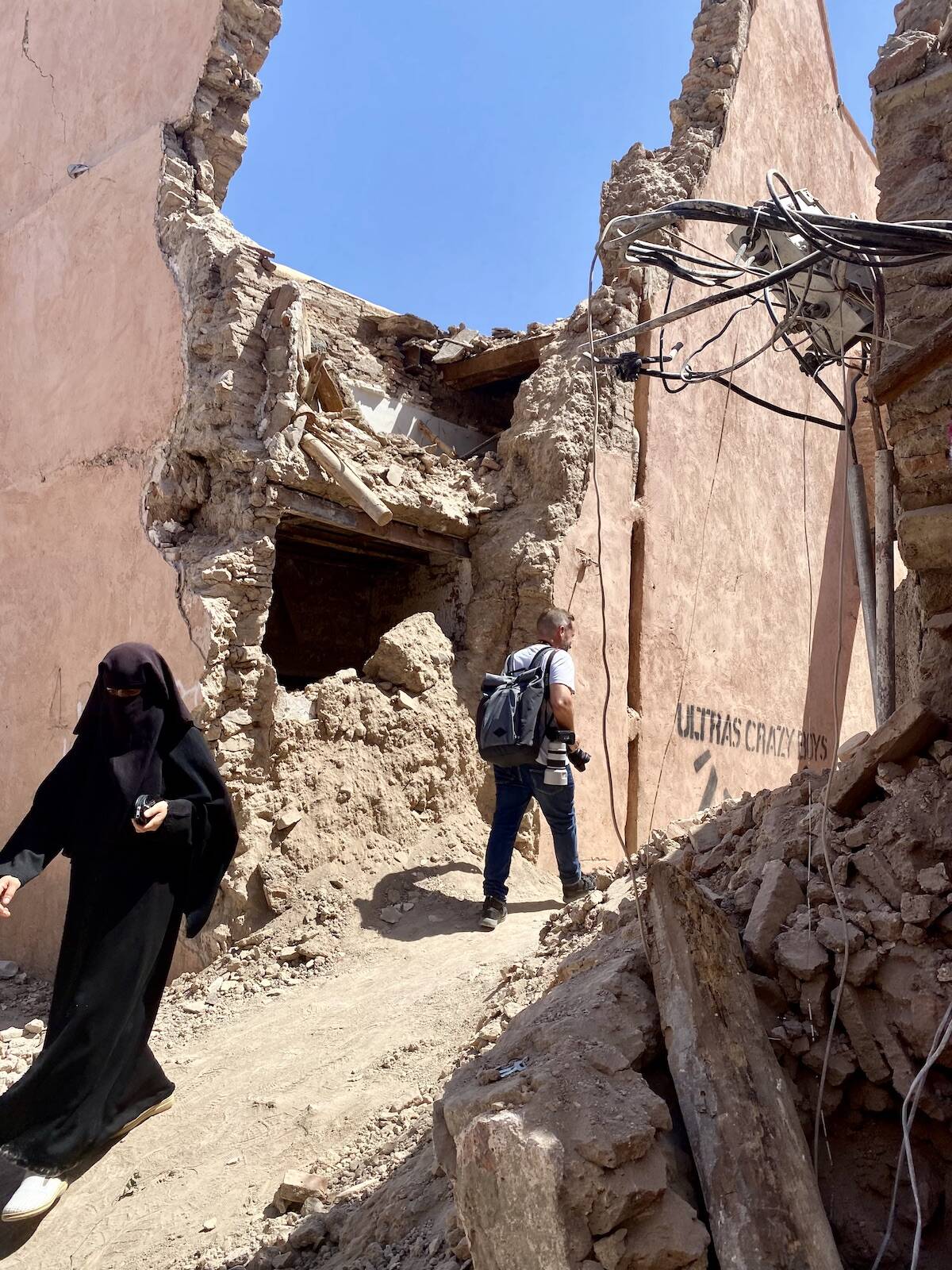 Damaged buildings in Marrakesh, Morocco following the Sept. 8 earthquake. Photo: Doug Jones