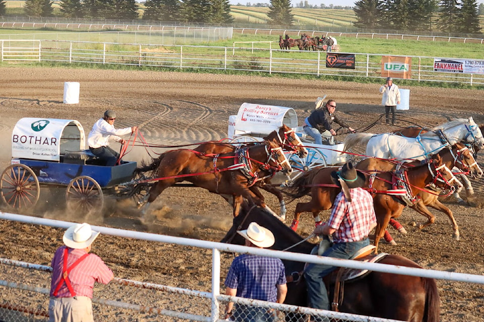 The chuckwagons returned to Bashaw over the Aug. 26-28 weekend as part of Hometown Days. (Kevin Sabo/Black Press News Media)