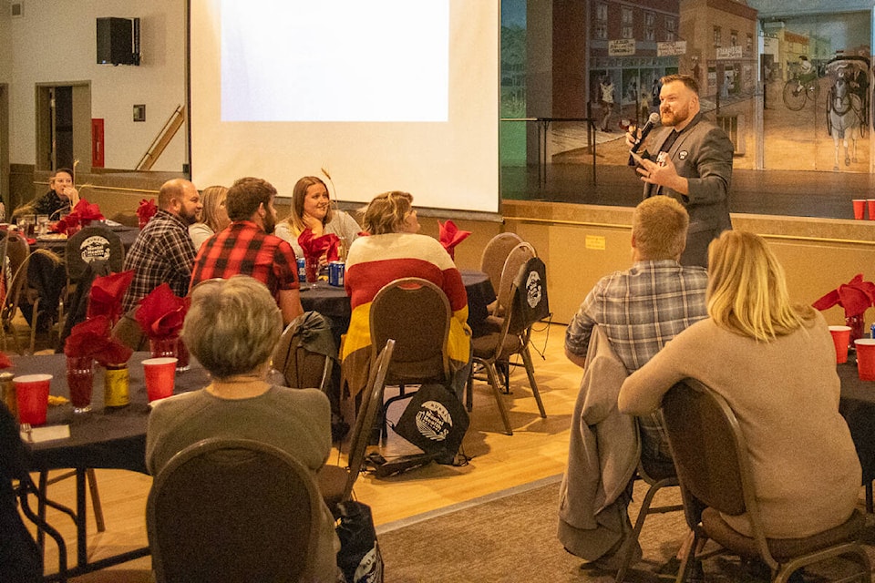 The speaker for the Rural Mental Health Project Harvest Supper was well-known rodeo announcer and mental-health advocate Rob Gardiner. (Kevin Sabo/Stettler Independent)