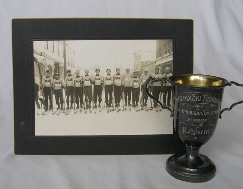 Photo, trophy of skier sells for $585