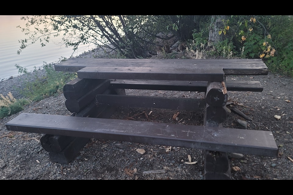 Vandalism at McLure Pit caused damage to picnic tables at the site.