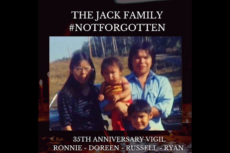 An image of the Jack family on the Facebook page run by Maria Jack. 