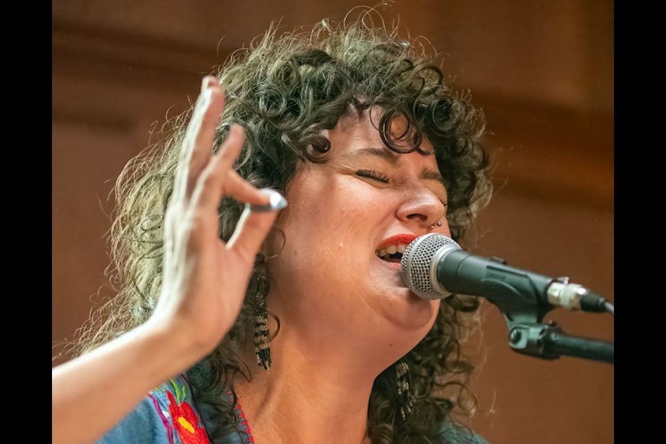 Kimberley Macgregor performs at St. John's Heritage Church.