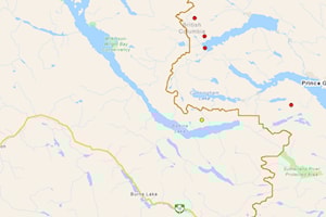 Lightning ignites four more fires northeast of Babine Lake