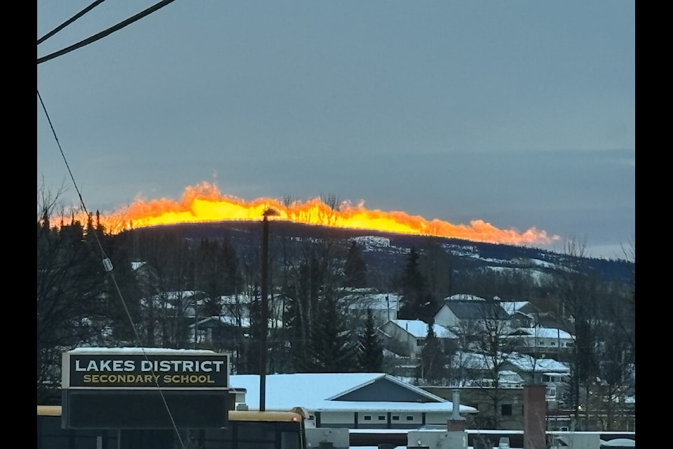 Last week as the sun came up over the mountains east of  Lake, it made the sky look like it was on fire.