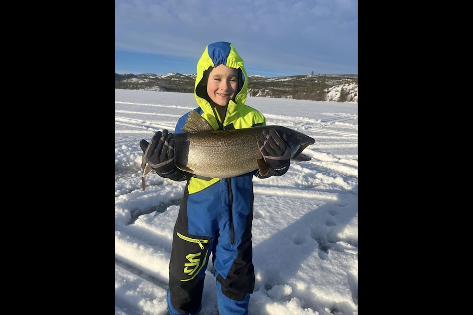 The fish is bigger than the fisherman almost – Rowan Redwood got this beauty recently ice fishing in the local area. Way to go Rowan!