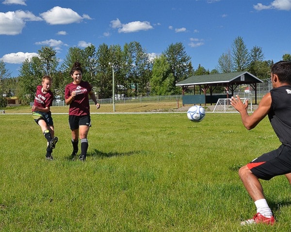 Summer soccer camp training