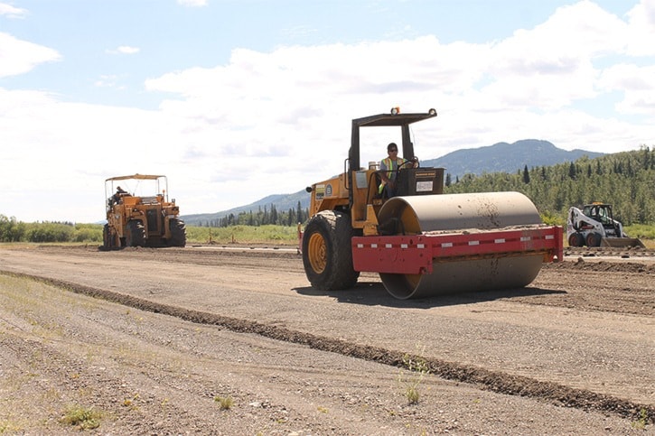 Runway resurfacing in burns lake begins