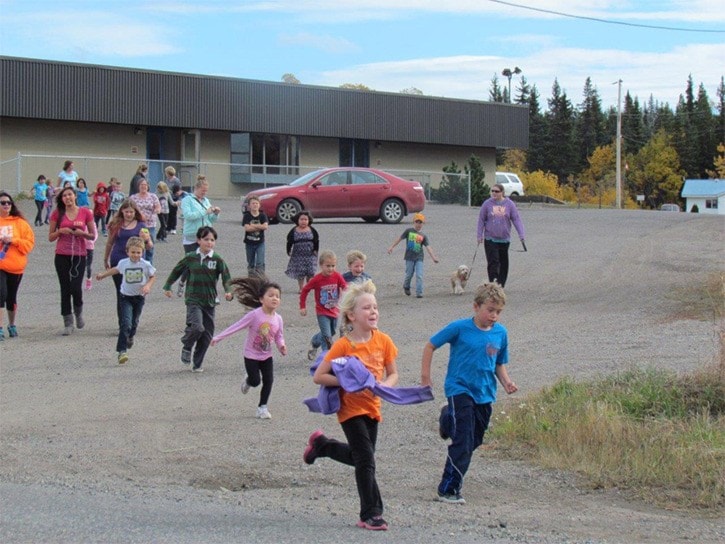 Grassy Plain School holds Terry Fox run