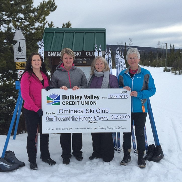Bulkley Valley Credit Union Donates to omineca ski club