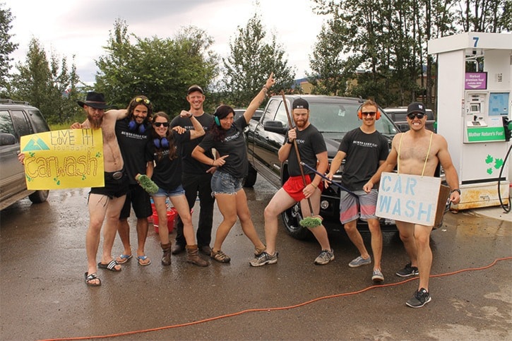 Fire crews hold car wash fundraiser in Burns Lake