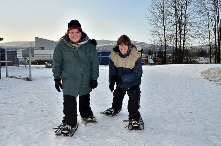 Winter means snowshoe racing