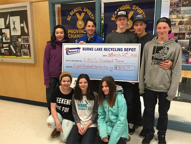 Recycling depot raises funds for snowboard team