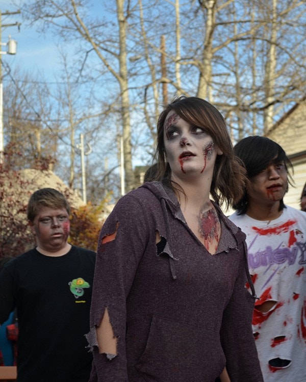 Zombie walk sets stage for Halloween