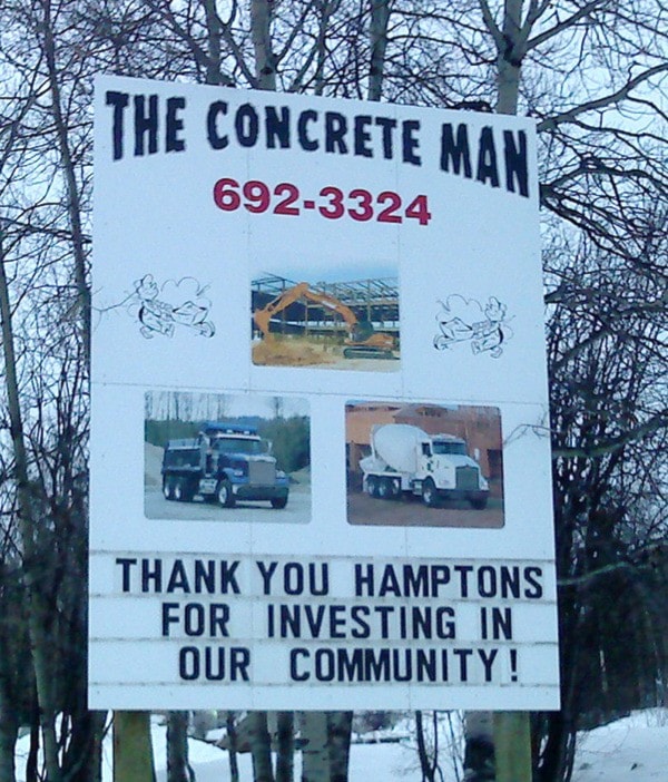 sign of Burns Lake support for Hampton