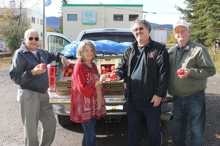 Elks donate truck load of apples