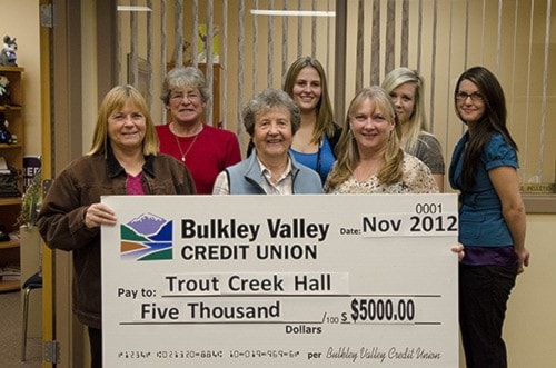 Trout Creek hall reno money