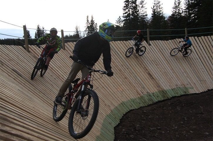 Bikers enjoying Burns Lake’s new wall ride