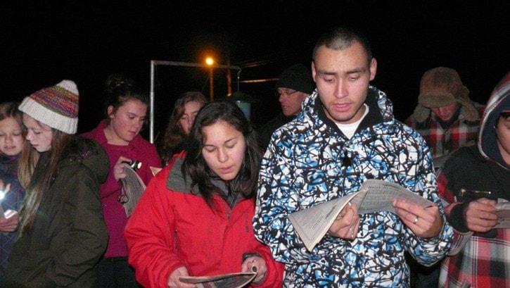 Christmas carolers