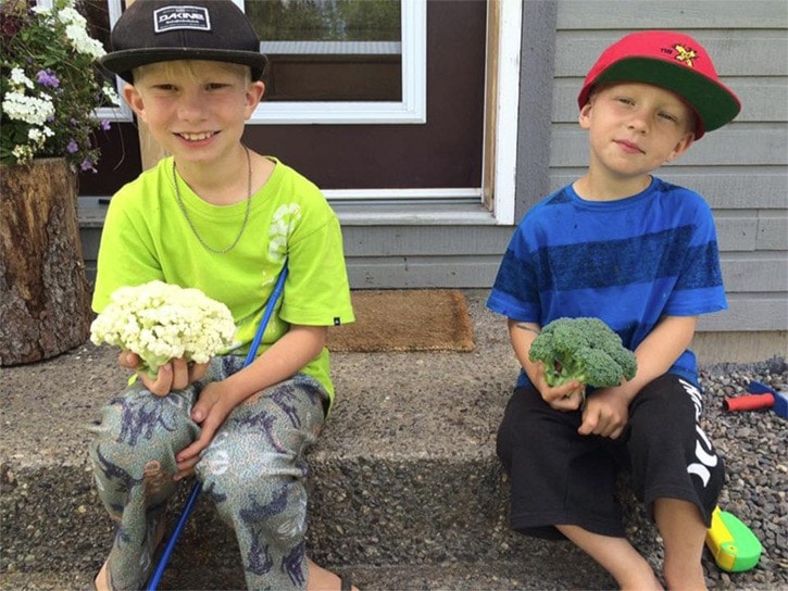 Brothers grow their own vegetables