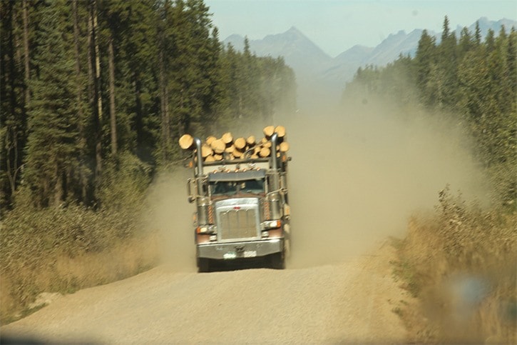 Babine and Decker Lake sawmills reduce local truck shipments