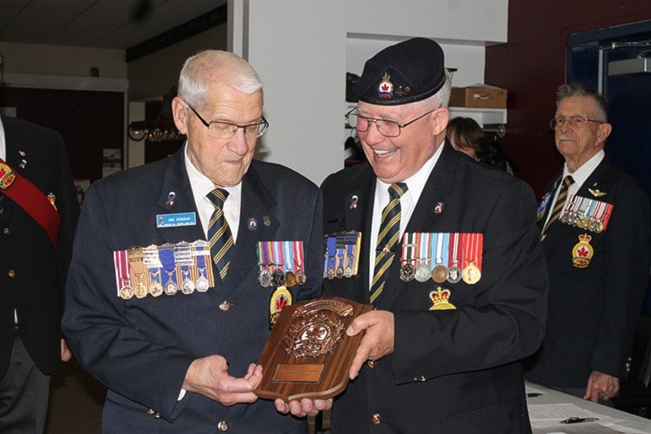 Joe Comeau receives the Meritorious Service Medal