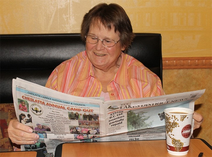 Enjoying coffee and Lakes District News