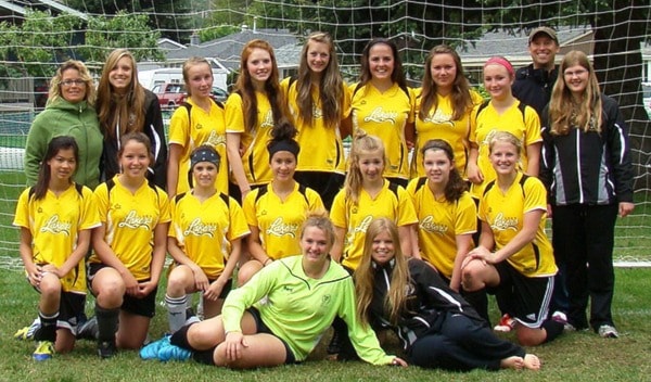 Soccer action at home and away