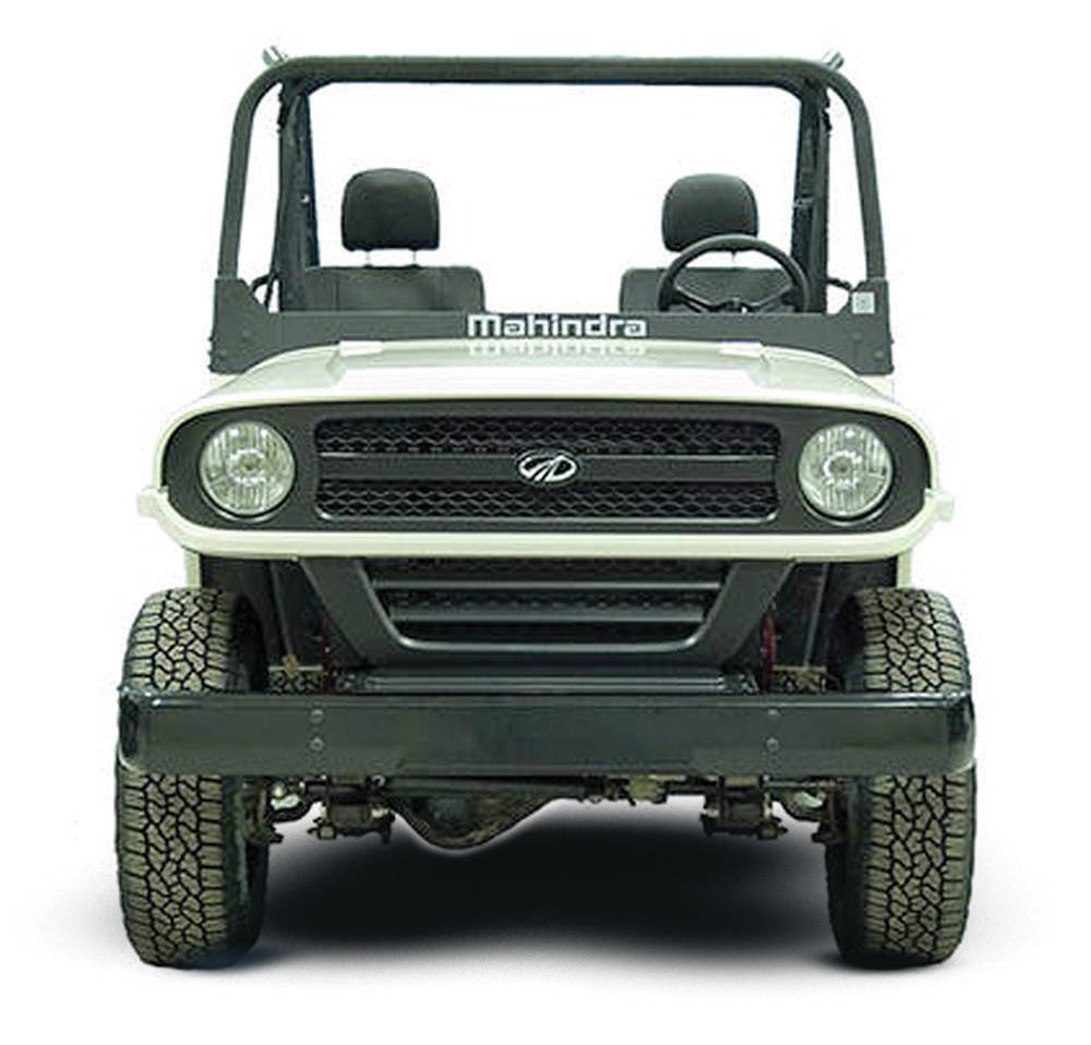 The Roxor utility vehicle looked too much like the Jeep Wrangler, so it was redesigned to look like this. PHOTO: Mahindra