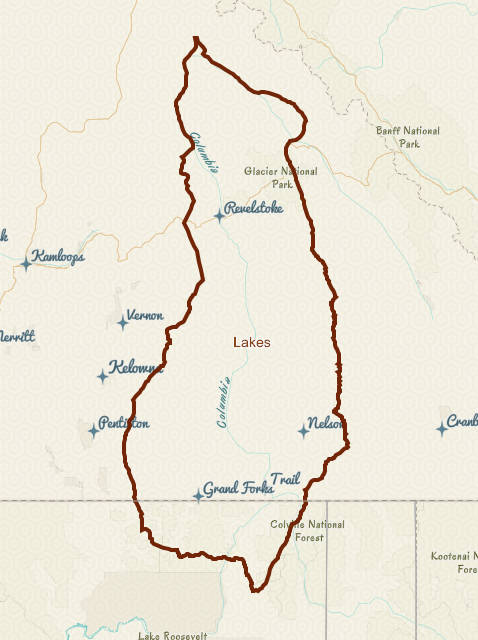 The Sinixt聮s traditional territory stretches from northern Washington State through the West Kootenay to north of Revelstoke. Illustration: Colville Confederated Tribes