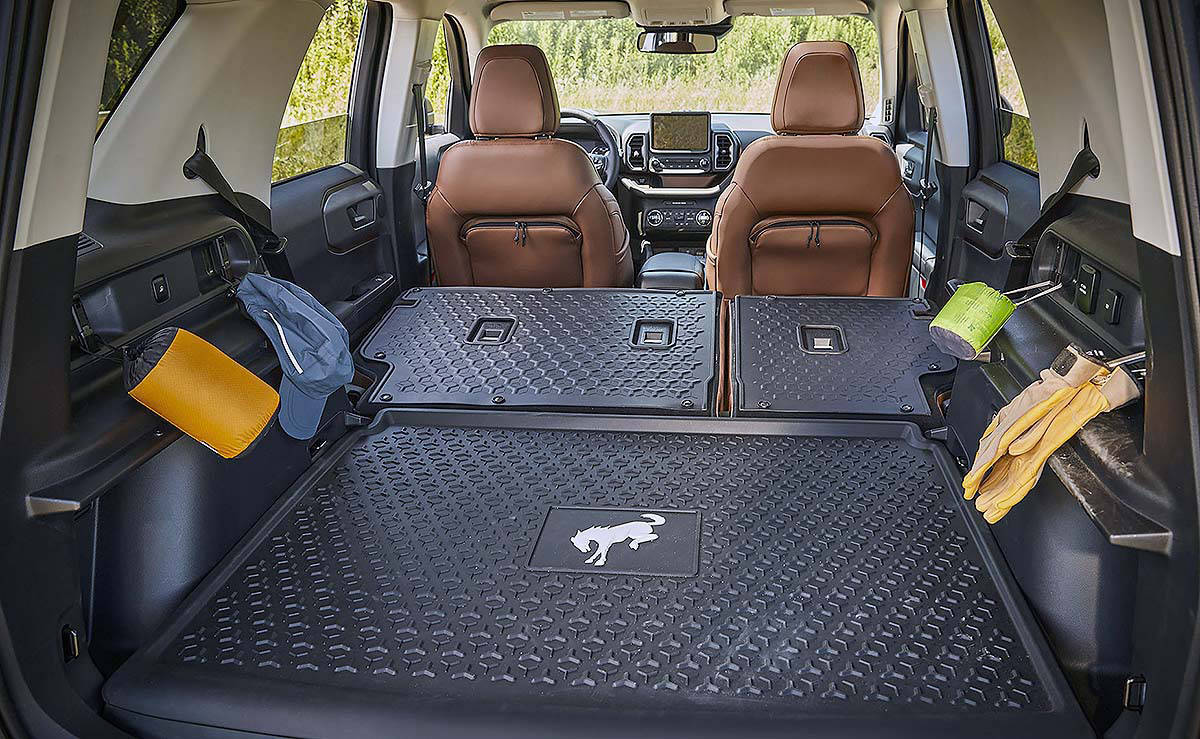 The load floor is flat and Ford says the roof height allows two mountain bikes to be loaded in, straight up. PHOTO: FORD