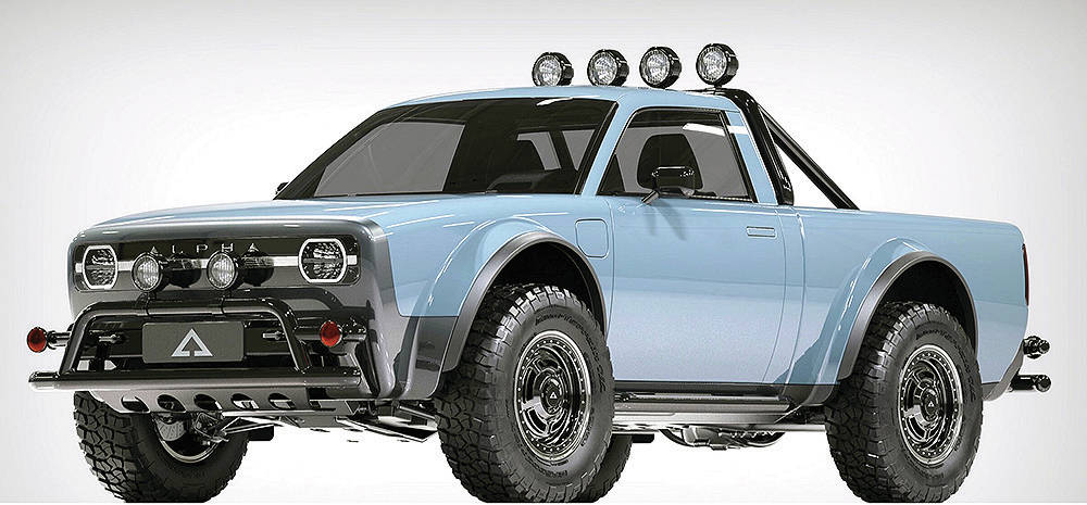 The Alpha Wolf is an electric pickup that comes in front- and all-wheel-drive models. Look for it for the 2023 model year. PHOTO: ALPHA MOTORS