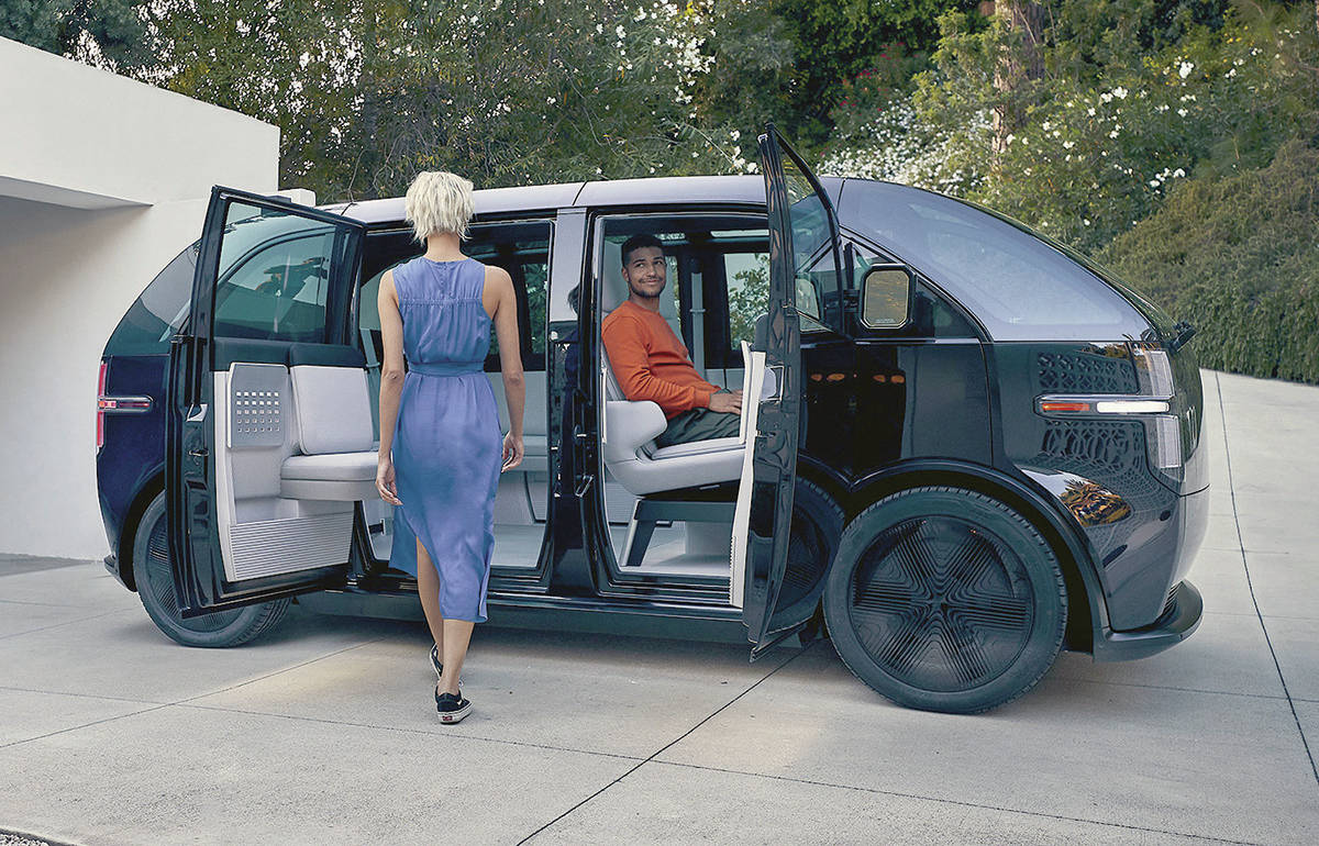 The Canoo Lifestyle Vehicle is a minivan with a claimed 250 miles (400 kilometres) of maximum range. PHOTO: CANOO
