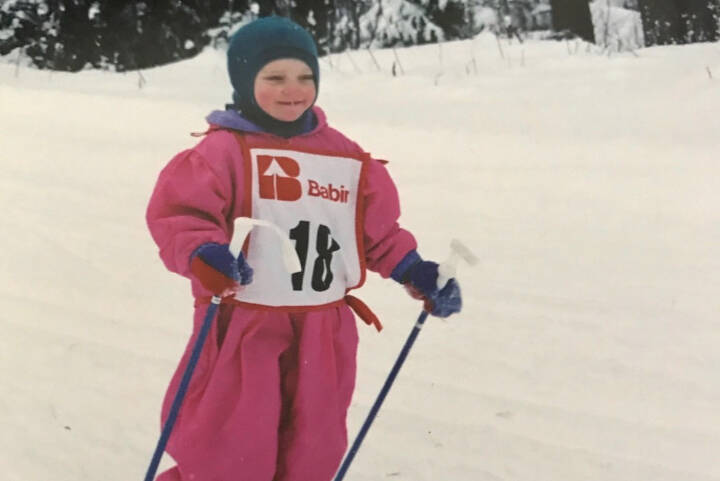 Dickson competing in her first ever race, not even at the age of three, in 亚洲天堂 Lake. (Submitted photo/Lakes District 亚洲天堂)