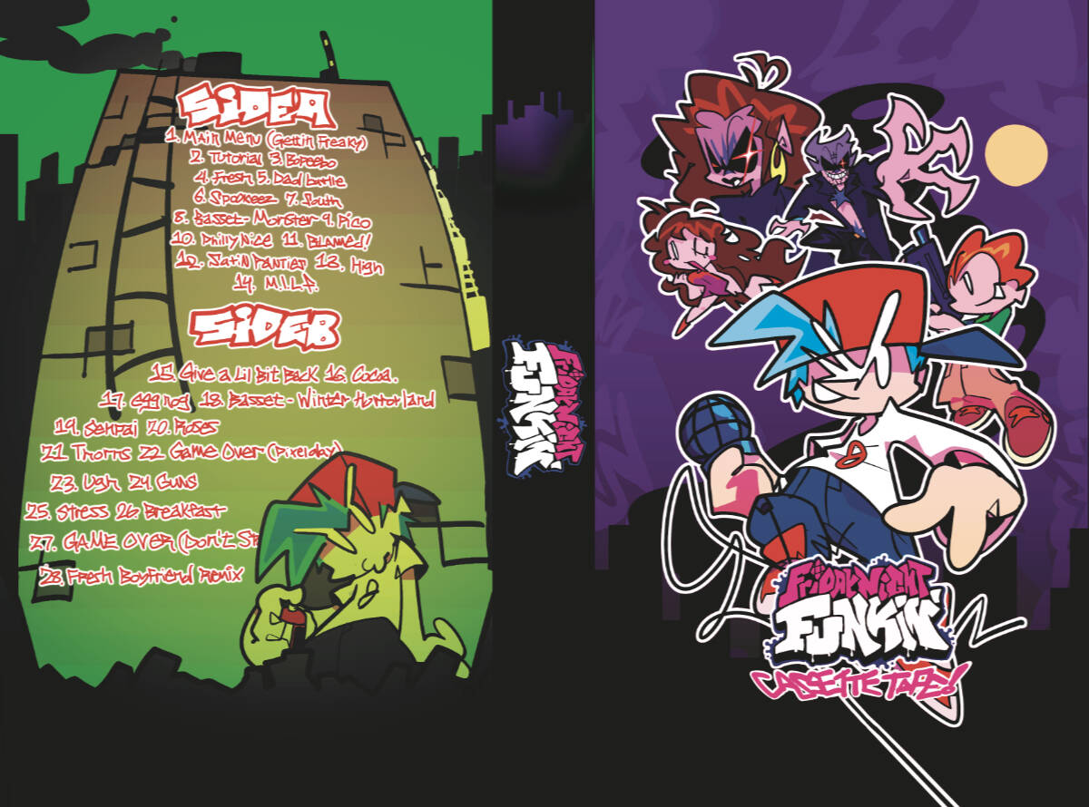 Friday Night Funkins cassette tape style soundtrack art by evilsk8r. (Photo submitted)