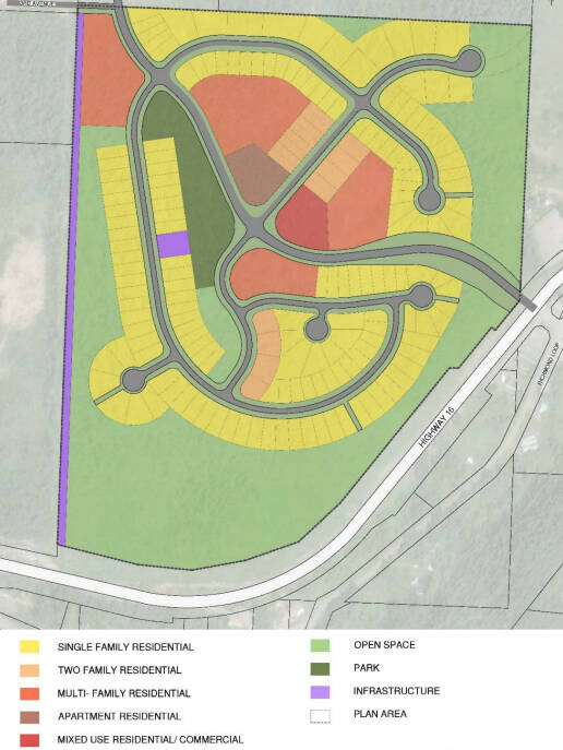 A map of the proposed design of Village Heights. (True Consulting photo/Lakes District 亚洲天堂)
