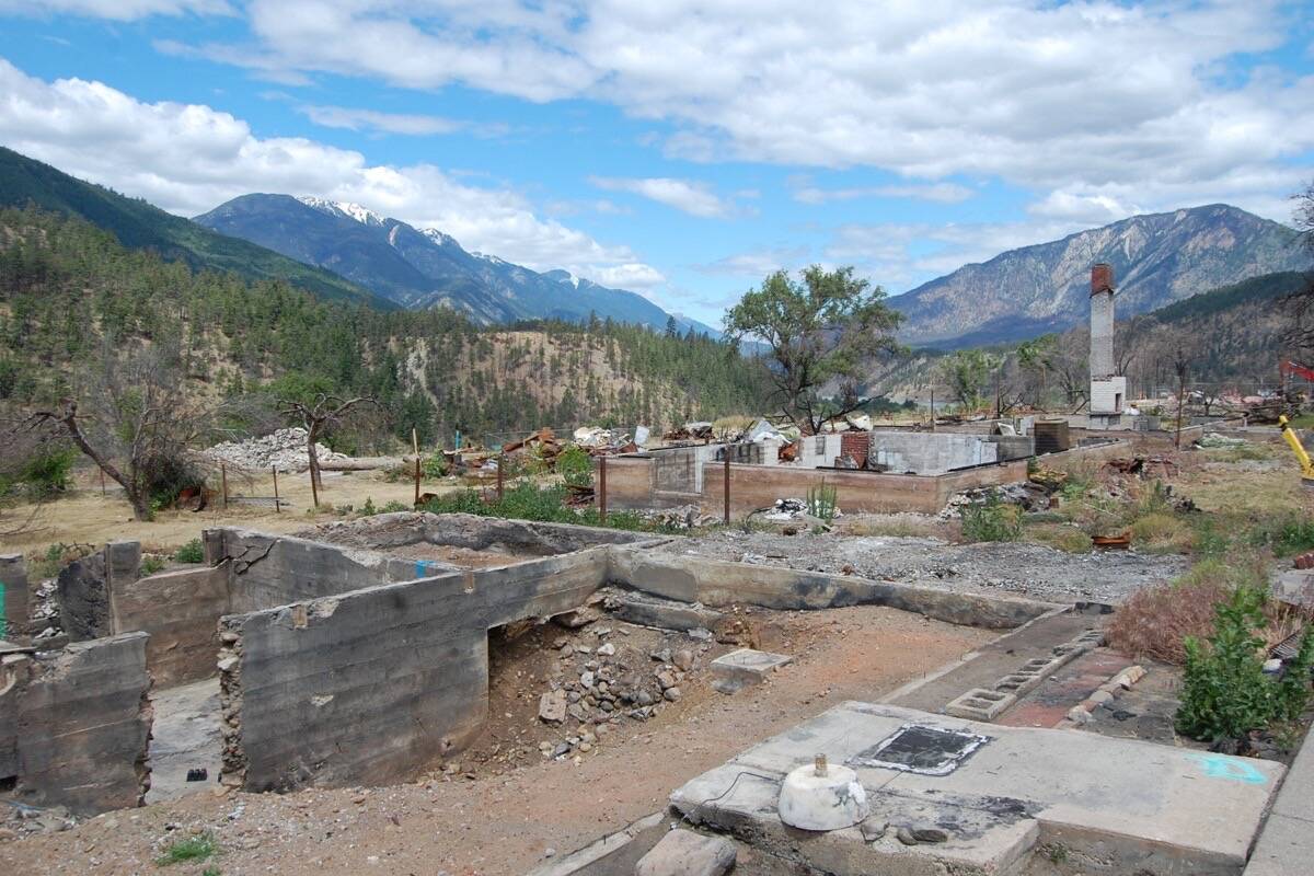 Properties on Fraser Street in Lytton. (Photo credit: Barbara Roden)