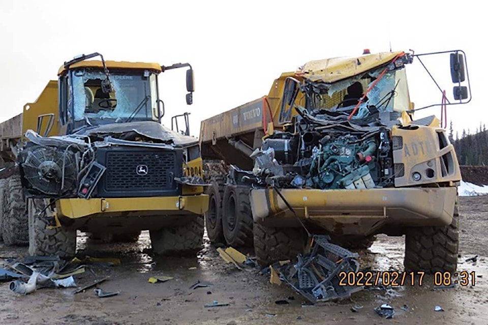 Images from BC RCMP show extensive damage done to Coastal GasLink equipment and work sites on Feb. 17, 2022. (Photo courtesy of BC RCMP)