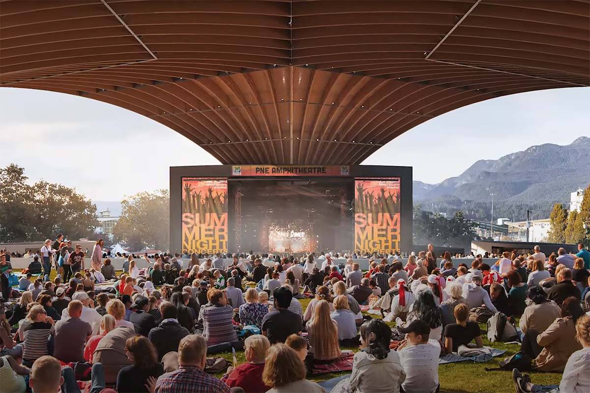 A rendering of the new PNE Amphitheatre, which is expected to be complete by 2026 and hold up to 10,000 people. (Revery Architecture)
