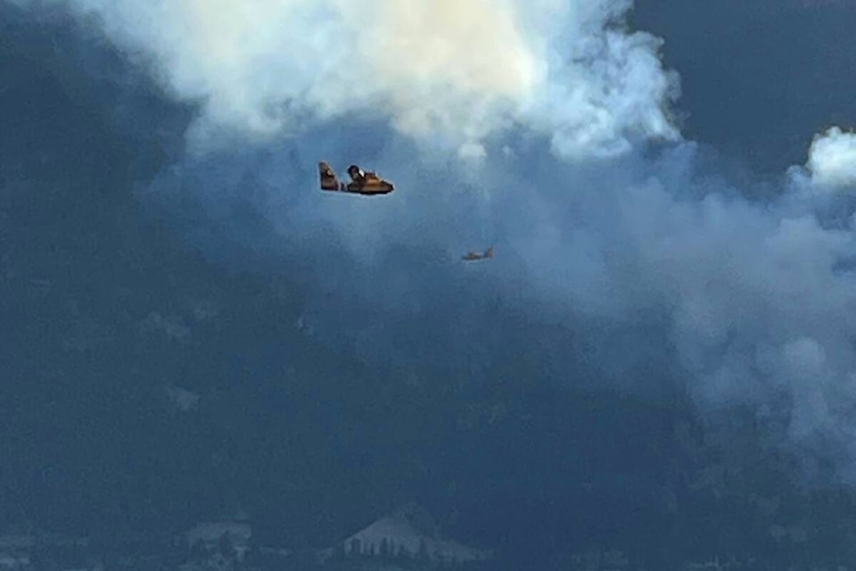 A downed power line has started a fire in the Fintry area. (contributed)
