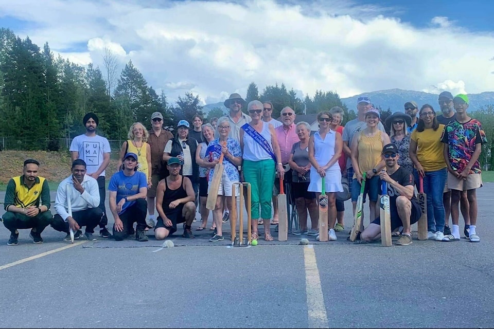 Participants of the Intro to Cricket event gather on Aug. 6, during the 2023 Terrace Riverboat Days festival, taking part in a community effort to learn and promote the basics of cricket in the region. (Contributed photo)