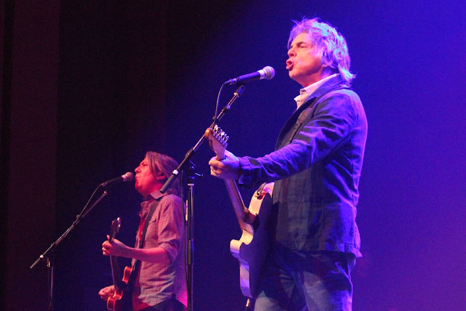 54-40 lead singer and founding member Neil Osborne (front) and Dave Genn (lead Guitar) perform Oct. 20 at the Lester Centre. (Thom Barker/Black Press Media)
